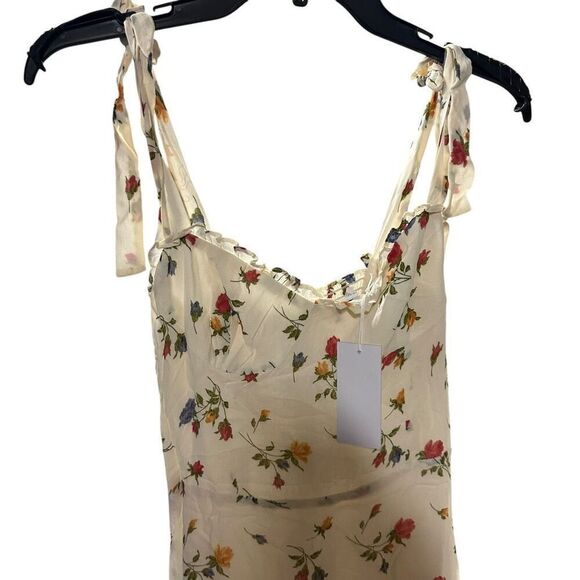 New Reformation Nikita Noemi Floral Georgette Midi Dress 2 - Picture 2 of 8